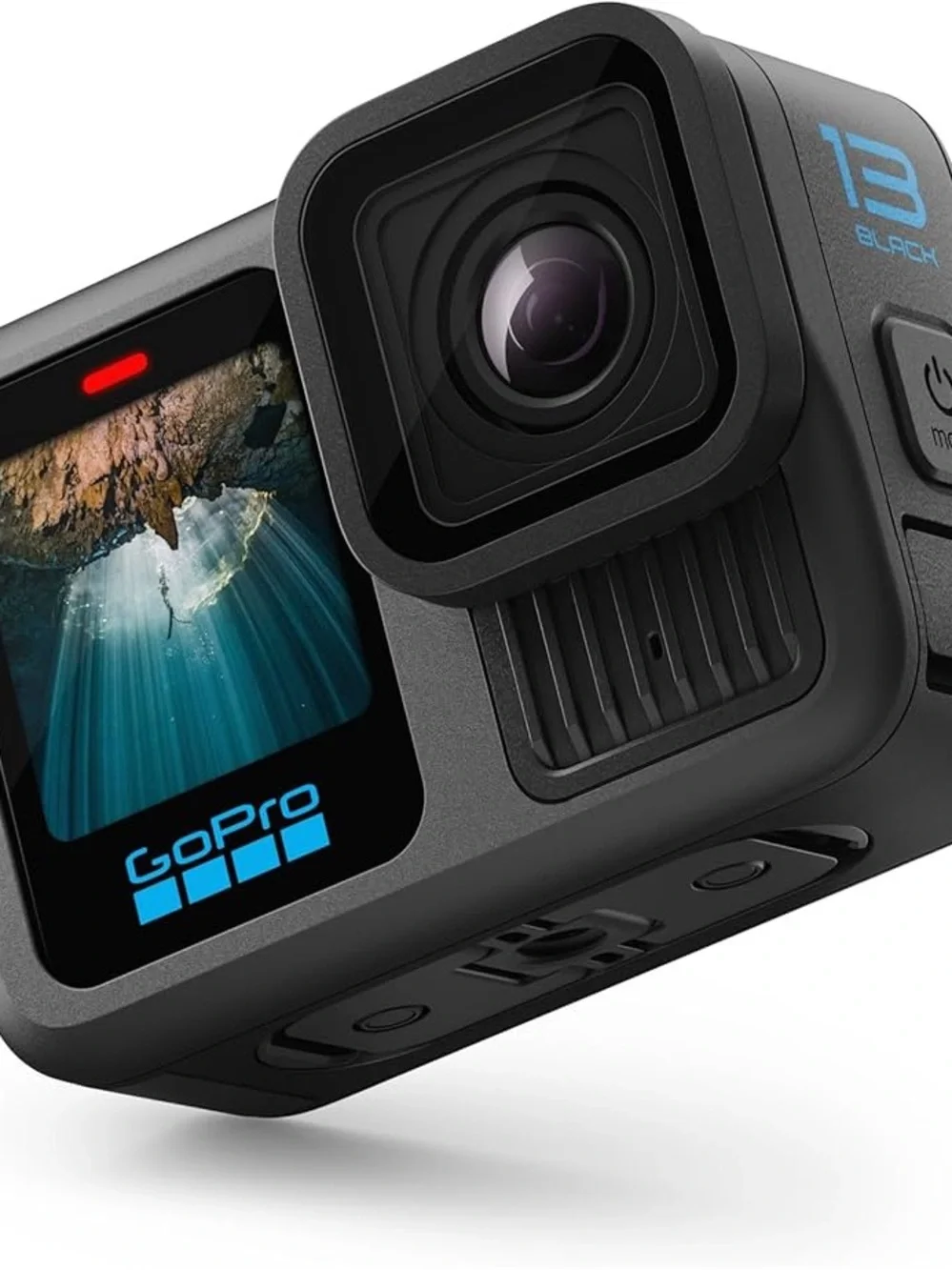 GoPro Black Compact Action Camera with Blue Accent